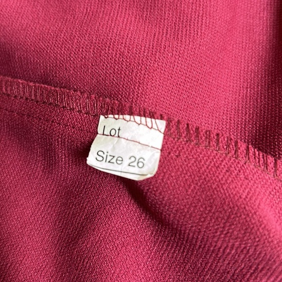Fashion Bug Stretch Burgundy Pull On Pants Size 26-28 - Picture 9 of 10